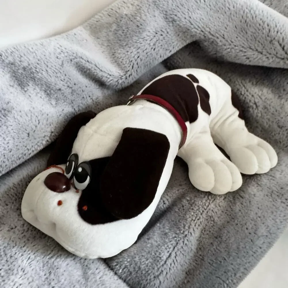 Vintage 1985 Tonka Pound Puppies Large Plush White Brown Spotted Dog